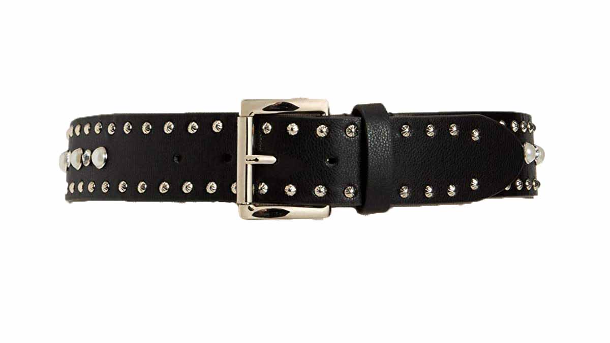 Steve Madden Womens Imitation Pearl Studded Belt Steve Madden Womens Imitation Pearl Studded Belt